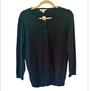 NWT Pendleton Navy Blue  Button Down Preppy Academic Cabincore Cardigan L
